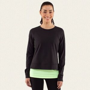 lululemon athletica Black Long Sleeve Top - with unique back details